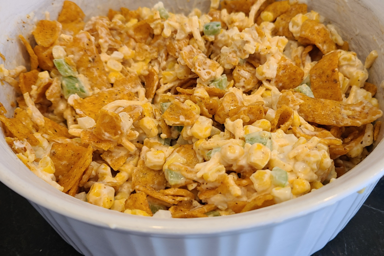 summer corn salad with chili cheese Fritos