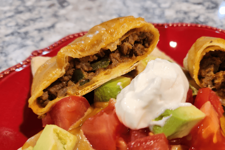 beef and cheese chimichangas
