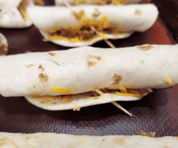 easy baked beef and cheese taquitos