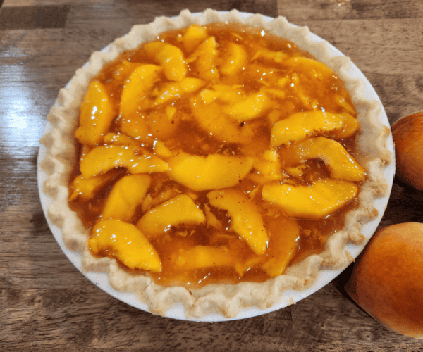 fresh peach pie no bake recipe