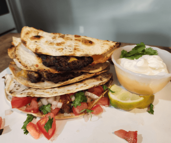 easy smash burger tacos with pico de gallo