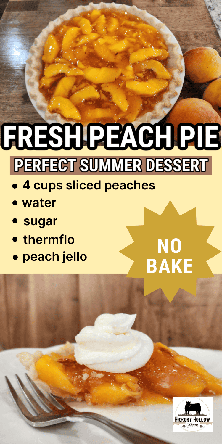 fresh peach pie no bake recipe