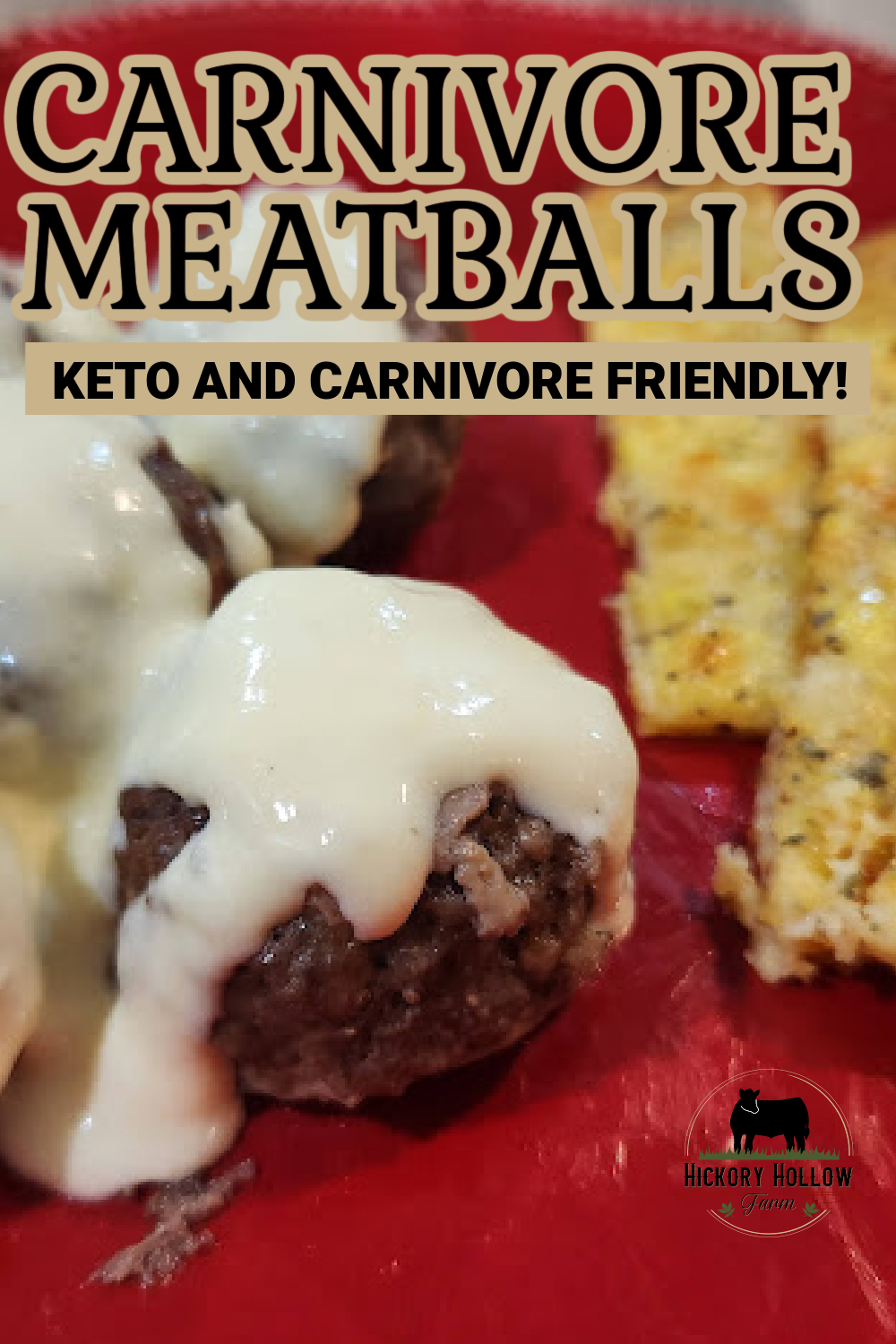 Easy Carnivore Diet Meatballs Recipe made with mozzarella and pork rinds. Keto friendly dinner. 