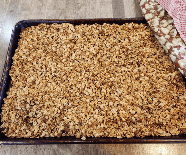 Homemade granola with oats and honey recipe